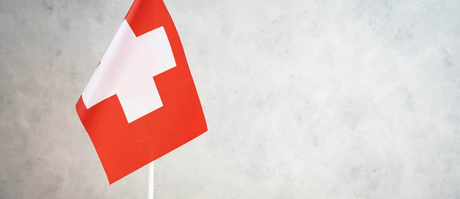 Switzerland table flag